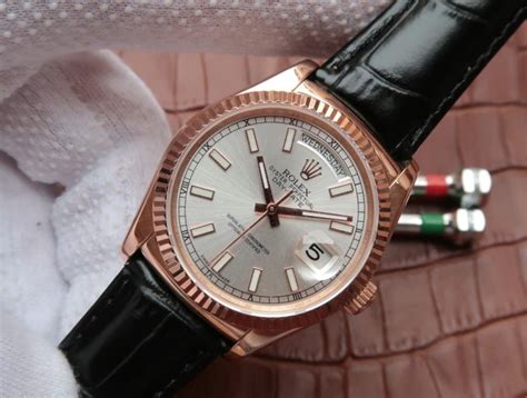 rolex day date leather strap replica